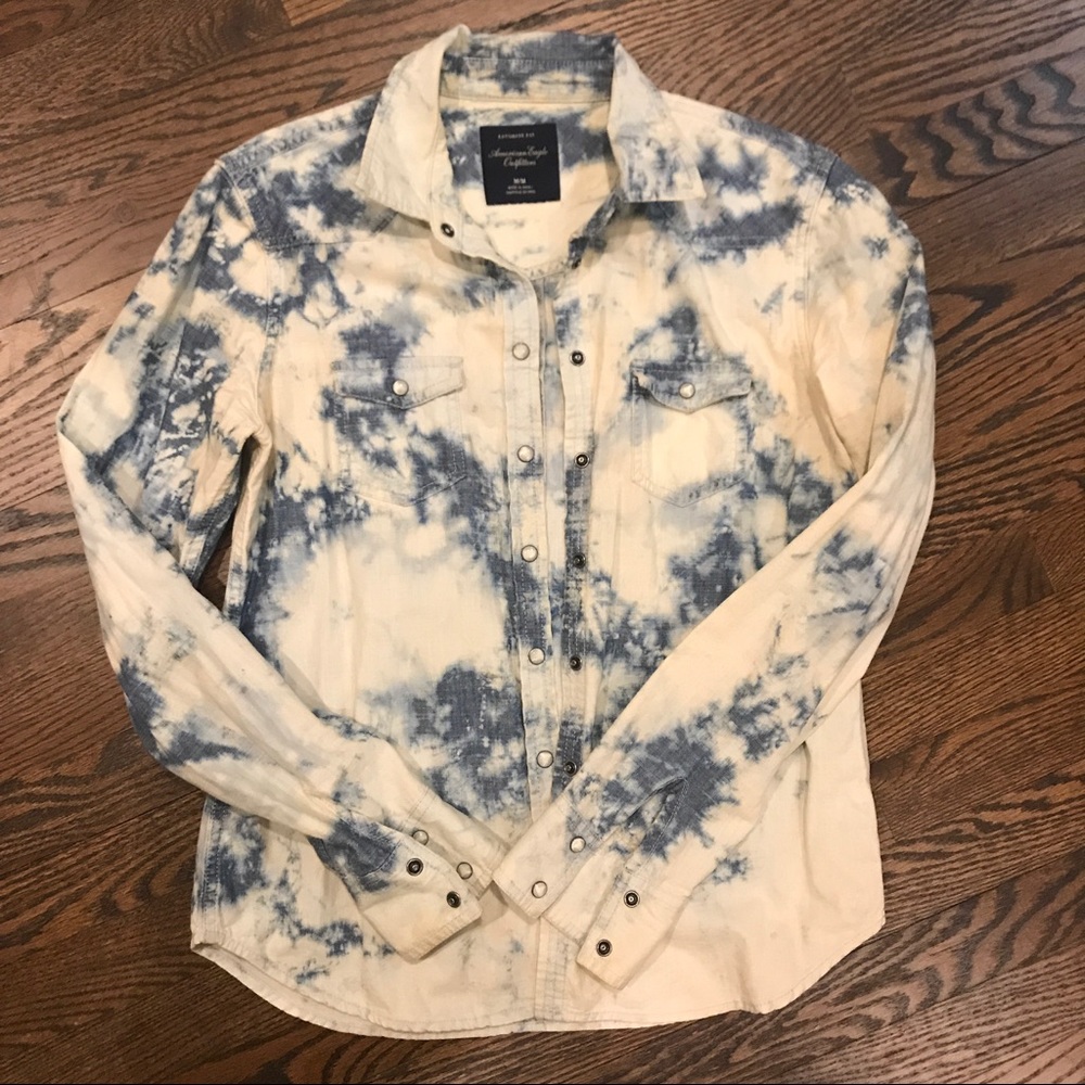 Wash out jean jacket shirt American eagle